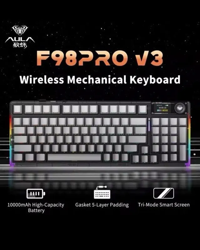 Aula F98pro V3 RGB Three mode Wireless Mechanical Keyboard