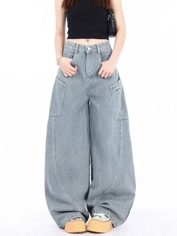 ខោBaggy ឆ្នូត