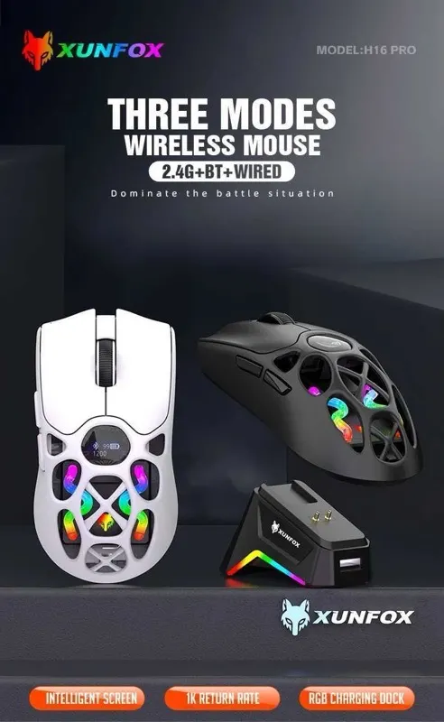 Mouse XUNFOX M16 PRO 3Mode (Bluetooth+2.4GH+wired)