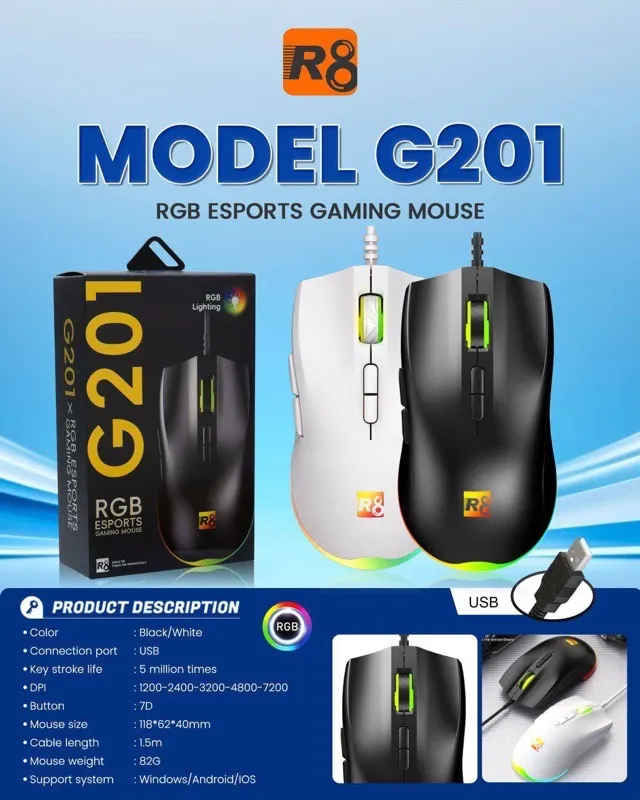 Mouse Gaming R8 តម្លៃ10$