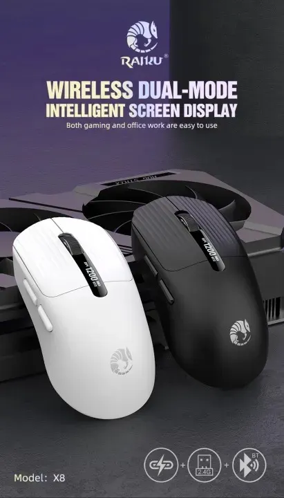 Mouse Raiku X8 2Mode (Bluetooth+2.4GH)