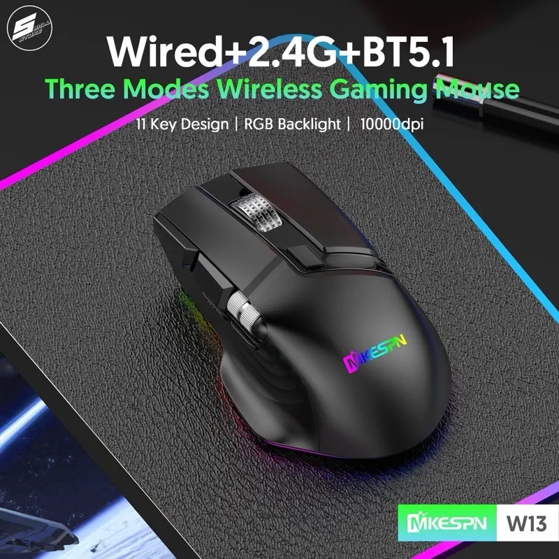 Mouse SPN W13 3Mode (Bluetooth+2.4GH+wired)