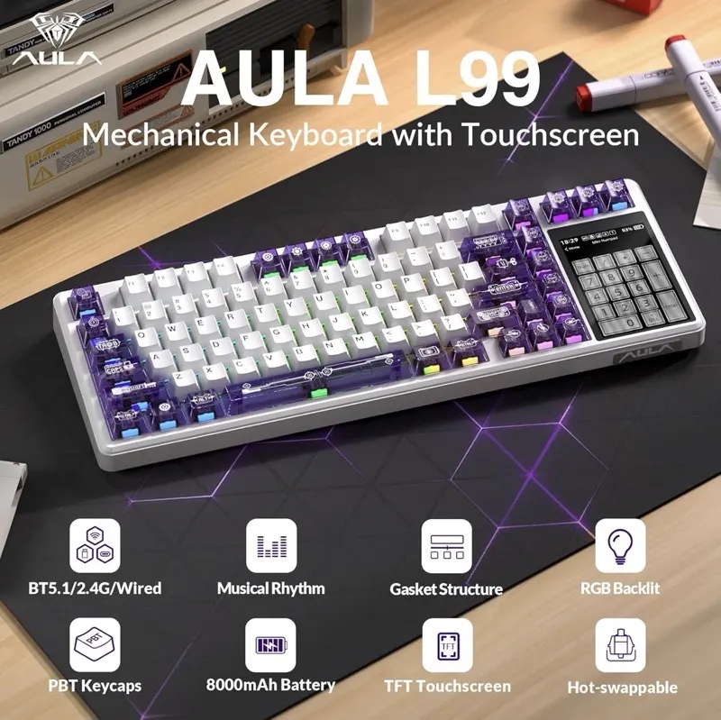 AULA L99 Smart-Screen Mechanical Keyboard