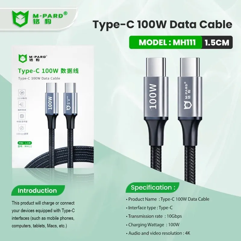 Type C 100W Data Cable